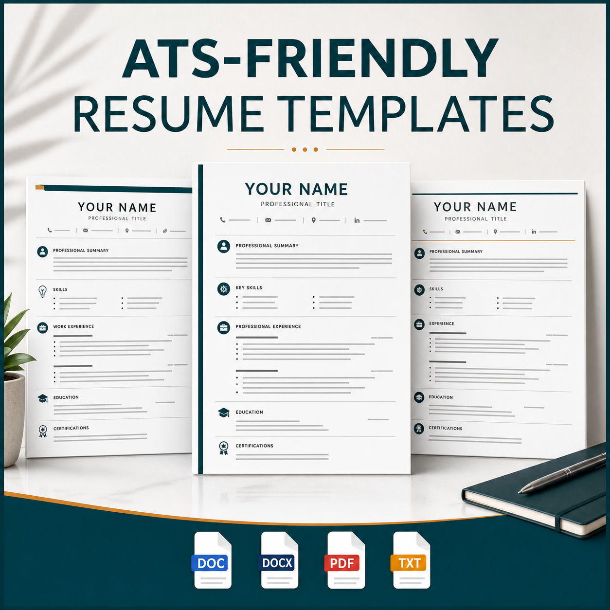 ATS-Friendly Resume Templates bundle preview