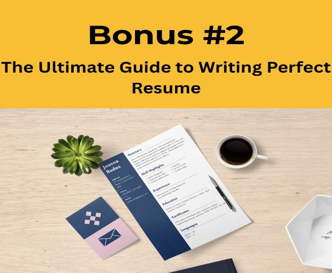 The Ultimate Guide to Writing the Perfect Resume bonus cover